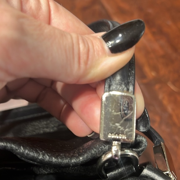 Coach hobo purse black leather, and blue interior - Picture 14 of 14